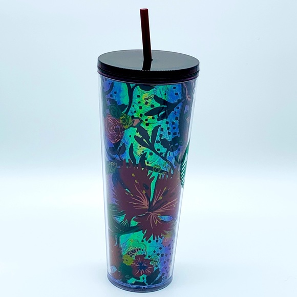 Starbucks Fall 2021 Rising Floral Flowers Metallic 24oz Tumbler, NWT Autumn - Picture 2 of 6